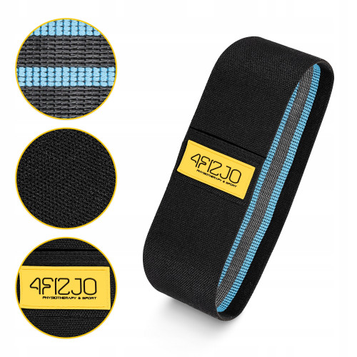 Резинка для фитнеса  4FIZJO Hip Band 15-20 кг Black/Blue - фото №6